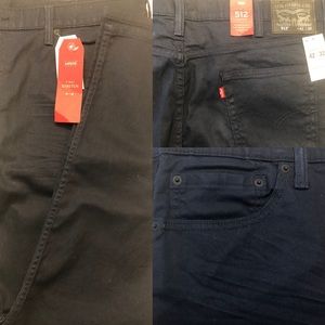 LEVIS 512 SLIM TAPERED MENS JEAN NAVY BLUE SIZE W42 L32